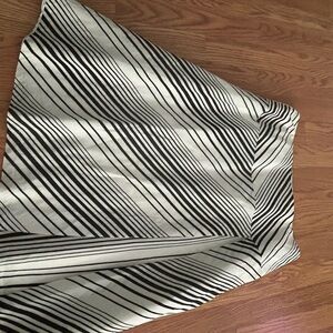 Linen black&white skirt with lining